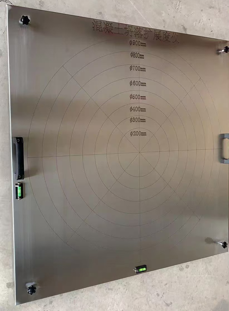 Apparato di prova del flusso di crollo auto -compattazione in cemento in cemento