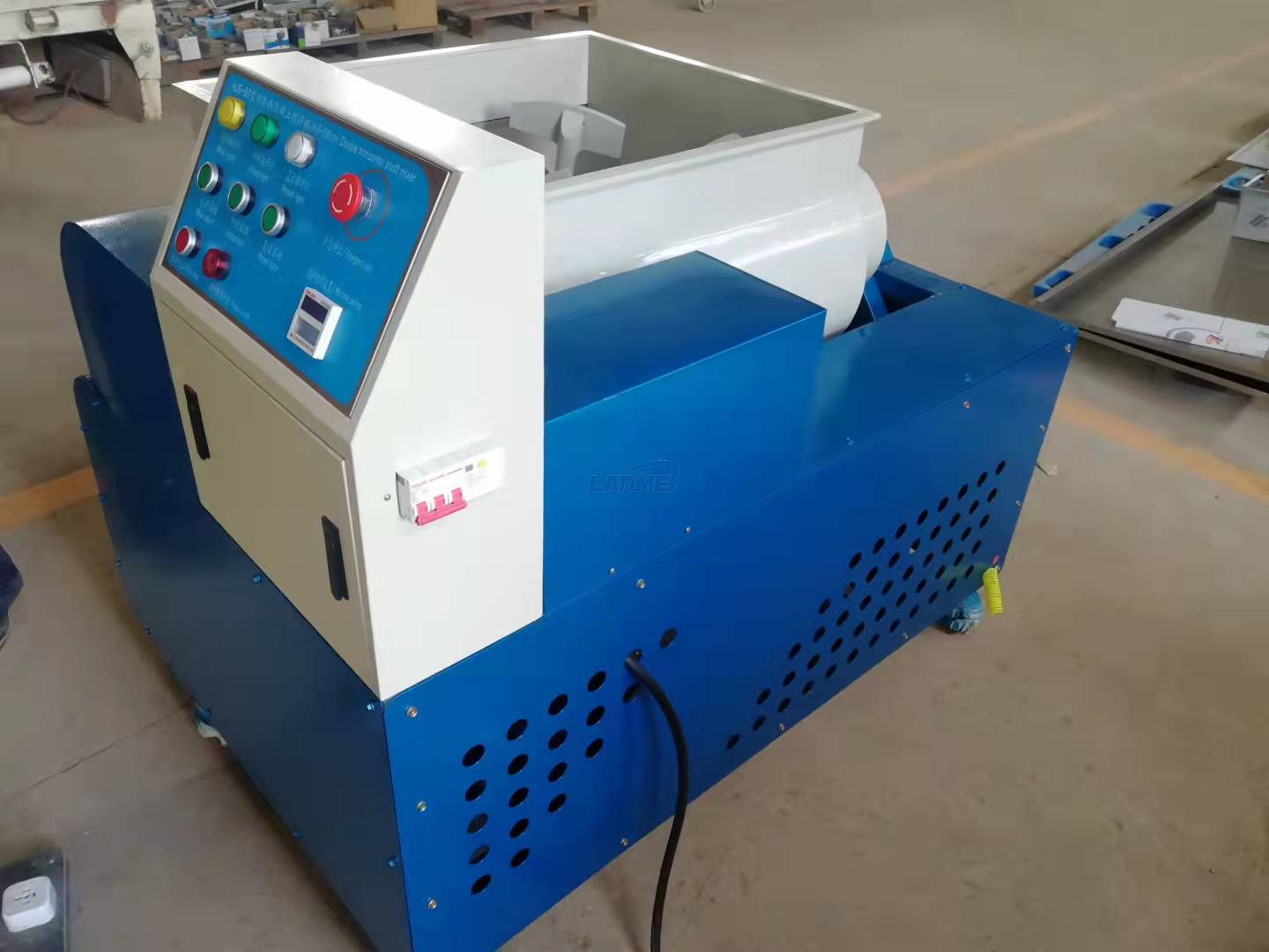 Doppio mixer in cemento orizzontale per laboratorio