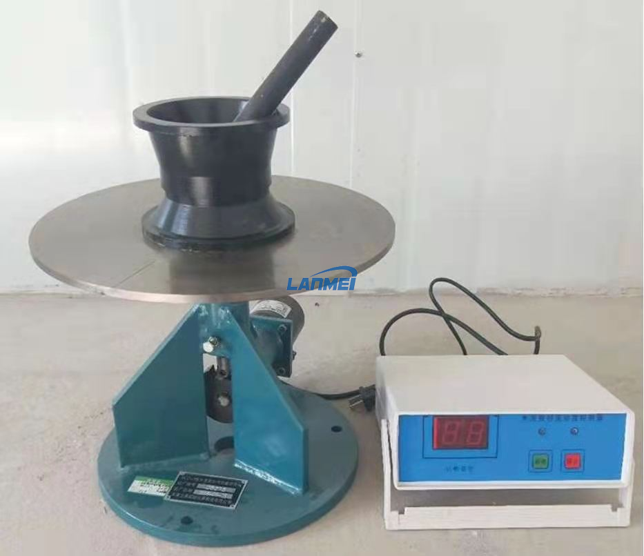 Tabella di flusso di flusso di test di coerenza del mortaio di cemento, misuratore di vibrazione del cemento